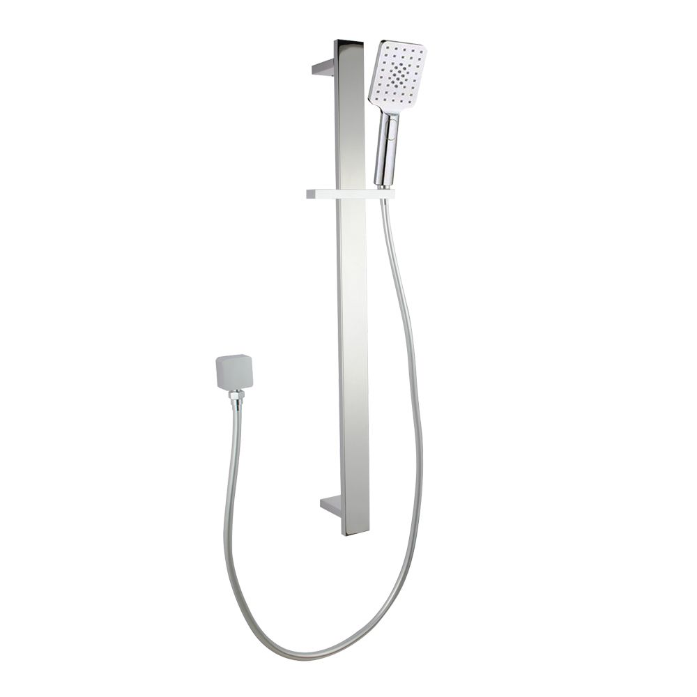 Bellino Square Handheld Shower Rail Set - Chrome