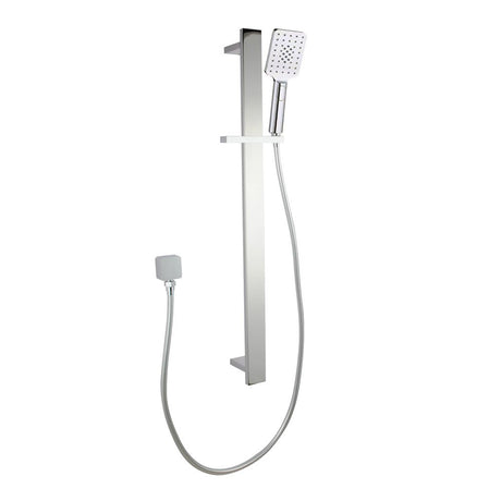 Bellino Square Handheld Shower Rail Set - Chrome