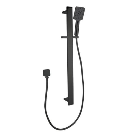 Bellino Square Handheld Shower Rail Set - Matte Black