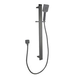 Bellino Square Handheld Shower Rail Set - Brushed Gun Metal