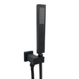 Square Hand Held Shower Set - Black