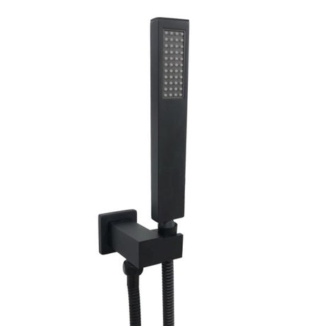 Square Hand Held Shower Set - Black