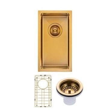 AQU Brushed Brass Kitchen Sink (250x450x215)