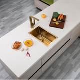 AQU Brushed Brass Kitchen Sink (250x450x215)