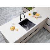 Gunmetal Stainless Steel PVD Single Bowl Kitchen Sink (390x450x215)