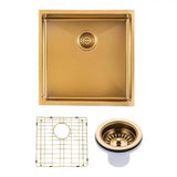 AQU Brushed Brass Kitchen Sink (440x440x205)