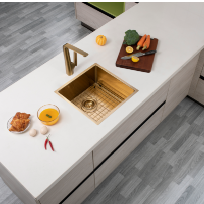 AQU Brushed Brass Kitchen Sink (440x440x205)