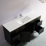 ACACIA SHAKER PVC Floor Vanity 1500 (Single/Double Bowl)
