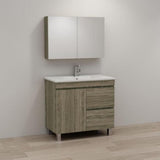 ABS DFL2 Dark Oak Freestanding Vanity 900mm - Clearance