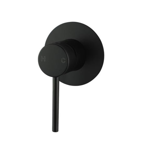 Pentro Round Shower Mixer With 65mm Thin Plate - Matte Black