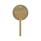 Pentro Round Shower Mixer With 65mm Thin Plate - Brushed Brass