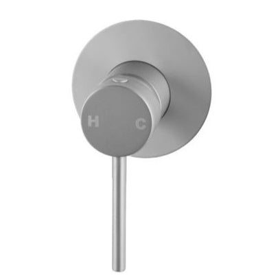 Pentro Round Shower Mixer With 65mm Thin Plate - Brushed Nickel
