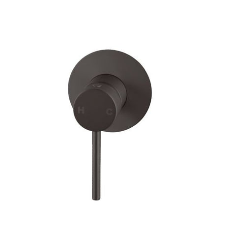 Pentro Round Shower Mixer With 65mm Thin Plate - Brushed Gun Metal