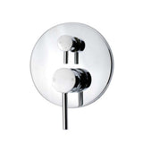 Pentro Round Wall Mixer Tap With Diverter - Chrome