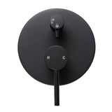 Pentro Round Wall Mixer Tap With Diverter - Matte Black