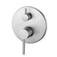 Pentro Round Wall Mixer Tap With Diverter - Brushed Nickel