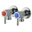 Pentro Round Brass Washing Machine Taps Set - Chrome