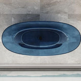 Transparent Noto Oval shape freestanding bathtub with Non-Overflow (1500/1700mm)