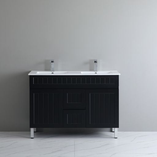 ACACIA SHAKER PVC Floor Vanity 1200mm (Double Bowl)