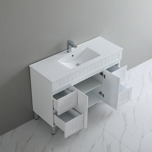 ACACIA SHAKER PVC Floor Vanity 1200mm (Single Bowl)