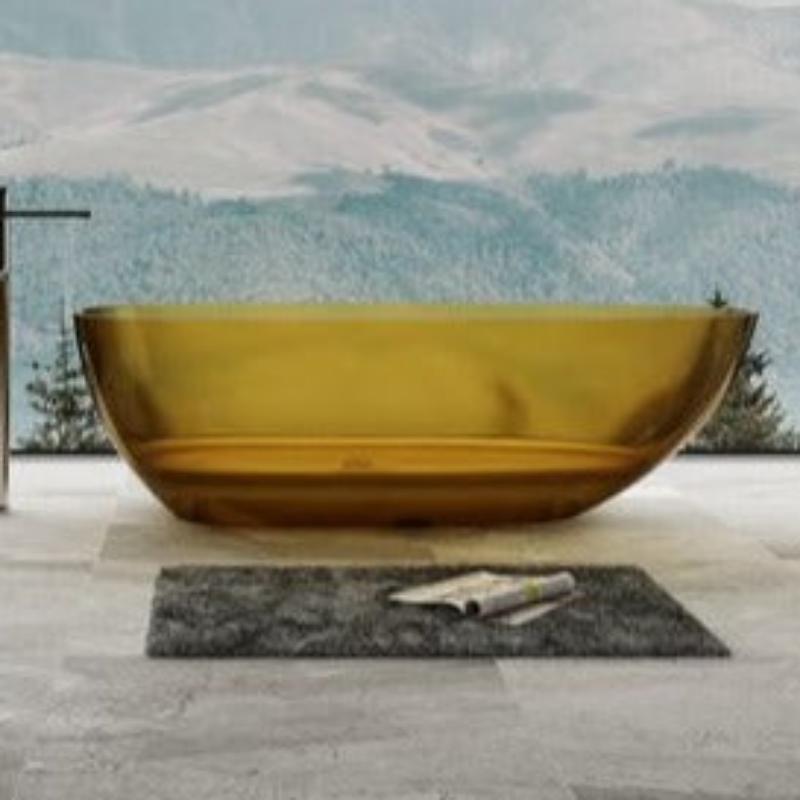 Transparent Ginger Petii Egg shape Freestanding Bathtub with Non-Overflow (1500/1700mm)